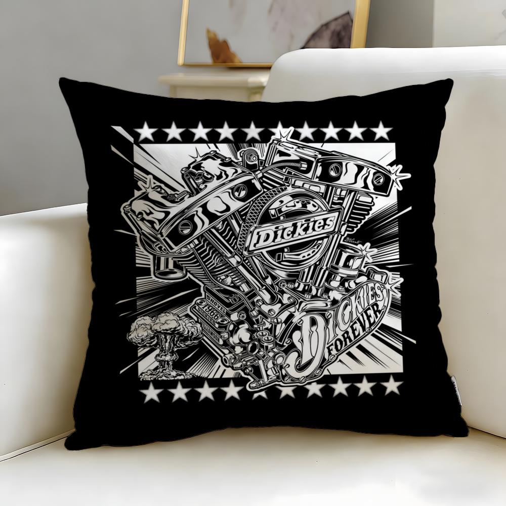 classic fashion brand Dickies Cushion Cover Soft EasyWash Pillow Case Versatile for Couch Bed Travel and Office