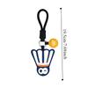 Wrist Strap Table Tennis Leather Pendant Hand-sewn Badminton Cartoon Keychain  Sports Fans