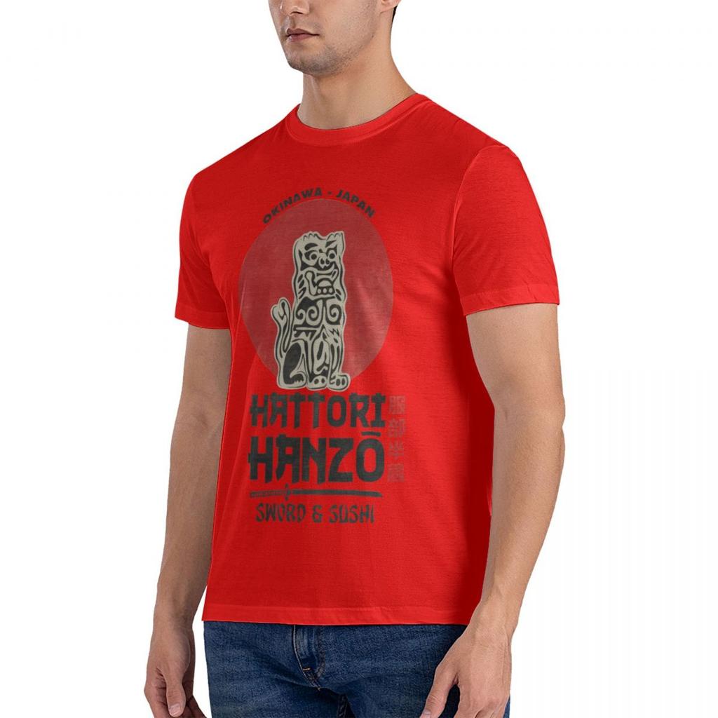 Hattori Hanzo Kill Bills Printed T-Shirt Funny Mens Short Sleeve Loose Oversized Tees