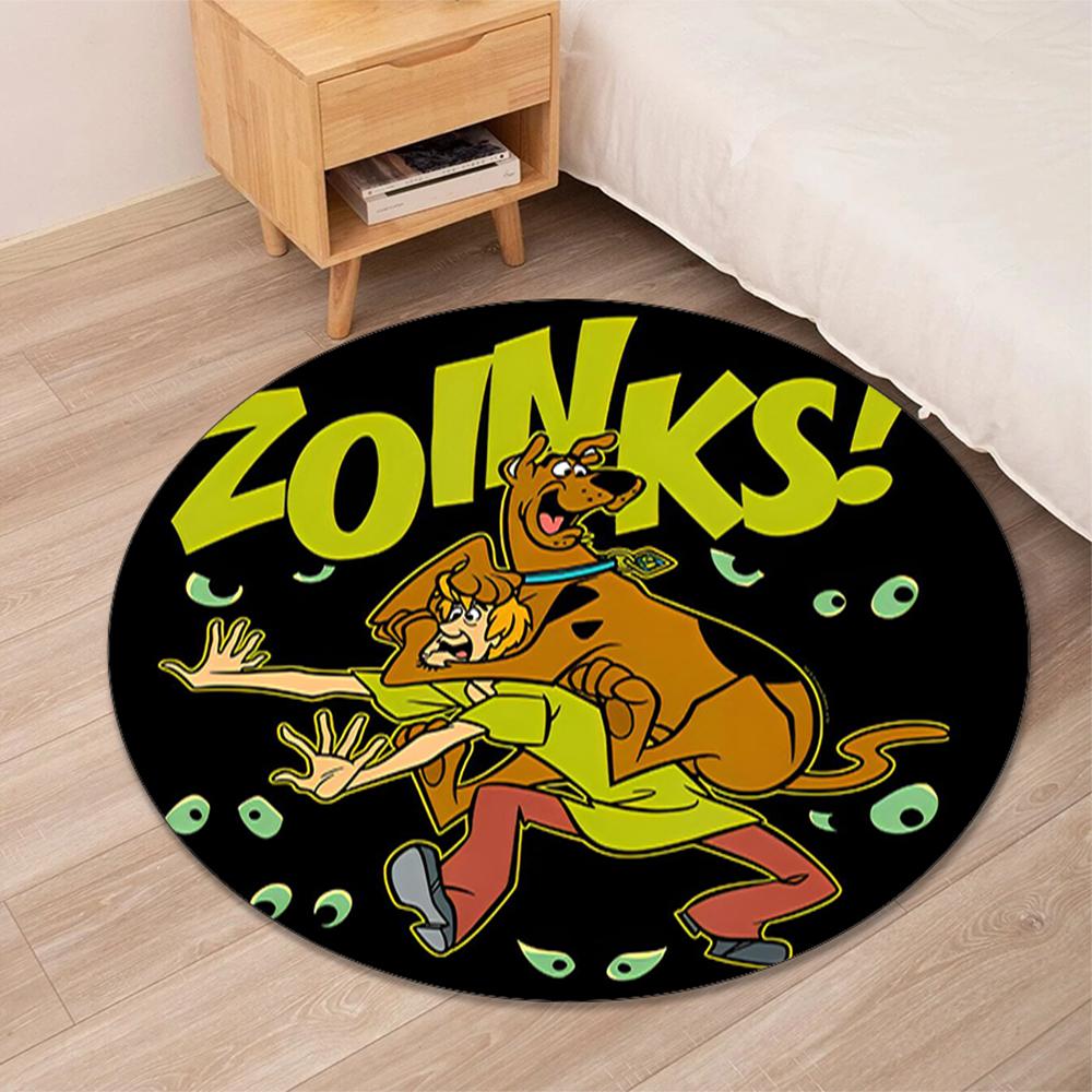 Scooby-Doo Bedrukte Ronde Vloerkleed Tapijt Stoelkussen Vloerkleed Entree Deurmatten, voor Kantoorstoel Woonkamer Slaapkamer Keuken.