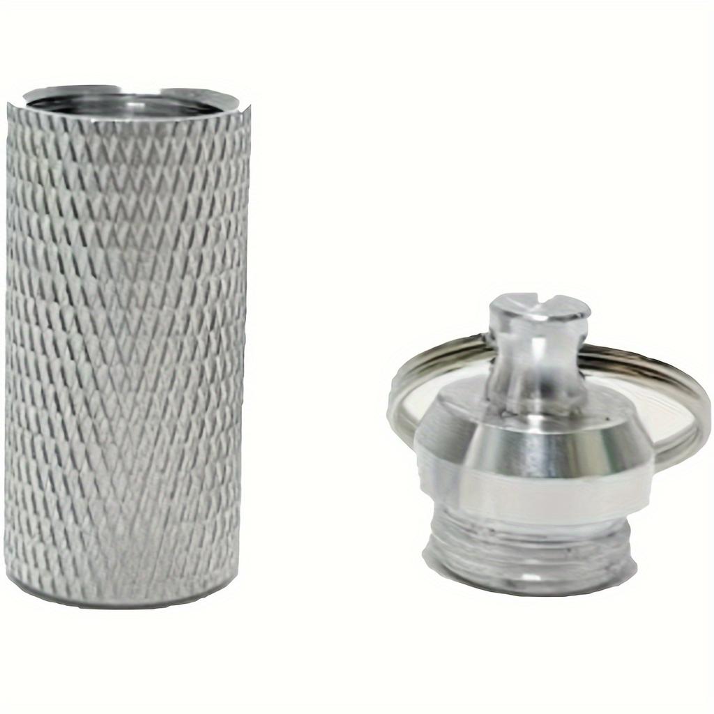 Mini Titanium Alloy Sealed Waterproof Medicine Bottle Keychain, Compact Carry-on Decorative Keychain for Camping and Travel Accessories