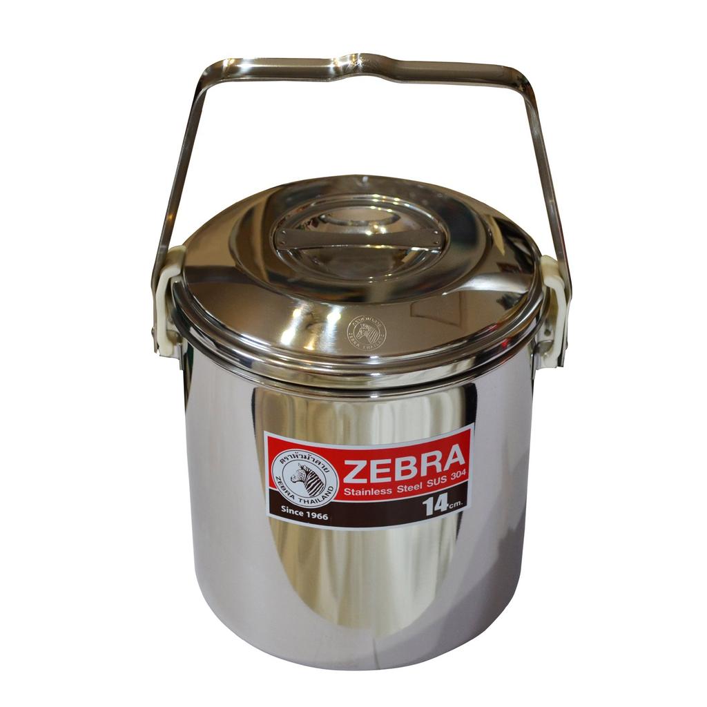 Zebra Stainless Steel Loop Handle Billy Can Pot, 14cm, 1516140