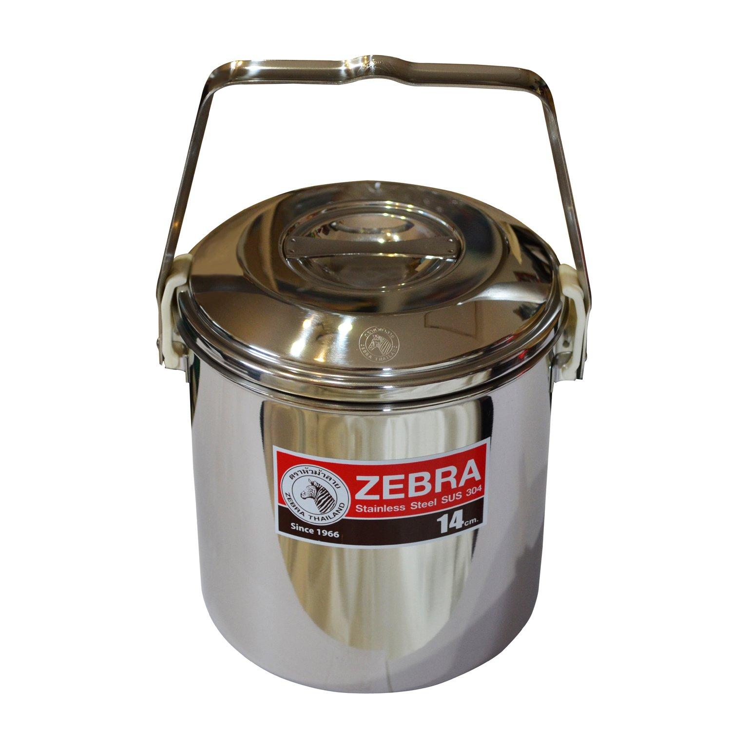 

ZEBRA Stainless Steel Loop Handle Billy Can Pot, 14cm, 1516140