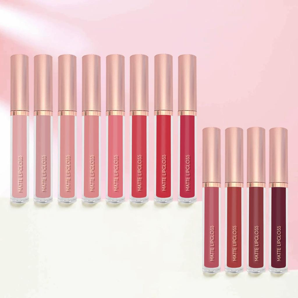 JYL 6-pack Lip Gloss Set with Matte Lip Gloss and Non Fading Lipstick