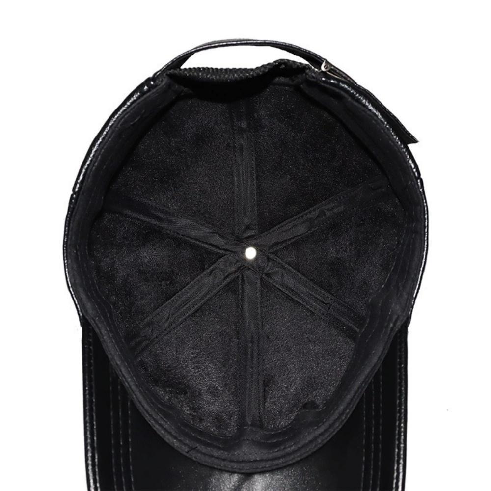 Berretto da baseball unisex solido da donna per uomo Cappellino snapback hip-hop in pelle PU per uomo Donna Berretto da baseball Cappelli da camionista regolabili per cappello da sole