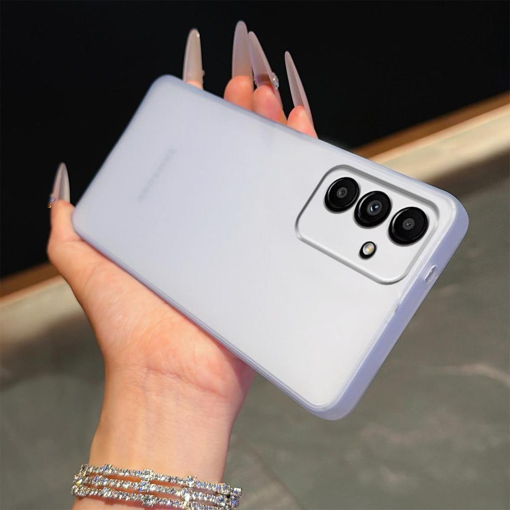 Morandi Color Semi Clear Matte Phone Case for Samsung Galaxy A57 5G,A56,A55,A54,A37,A36,A35,A34,A26 Soft TPU Shell