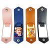 Customizable Double Sided Heat Transfer Sturdy PU Leather Keychain Charm Portable and Waterproof Scratch Resistant