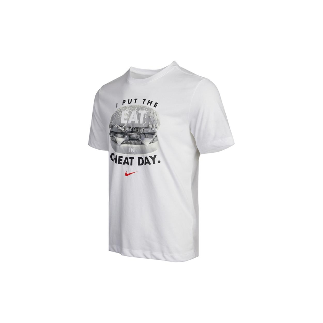 Nike Tee Humor Athleisure Casual Sports Alphabet Printing Short Sleeve White Men s DD6921-100 XL