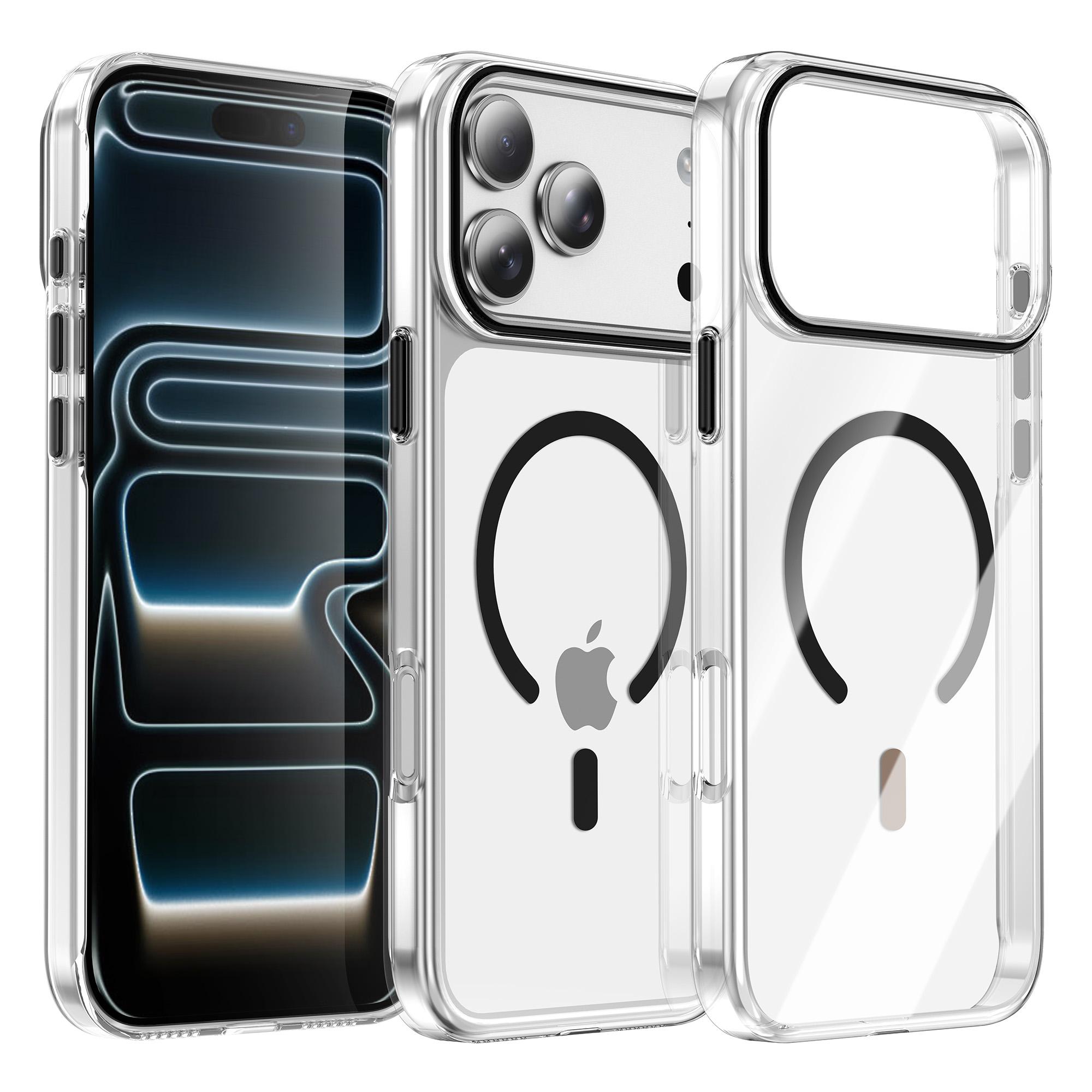 For iPhone 17 Pro Max Compatible with MagSafe Case Clear PC Military Grade Anti Drop Phone Cover