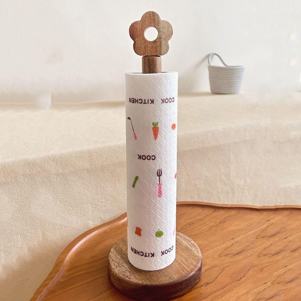 Free Standing Flower Shaped Paper Towel Stand Punch Free Vertical Tissue Rack  Living Rooms