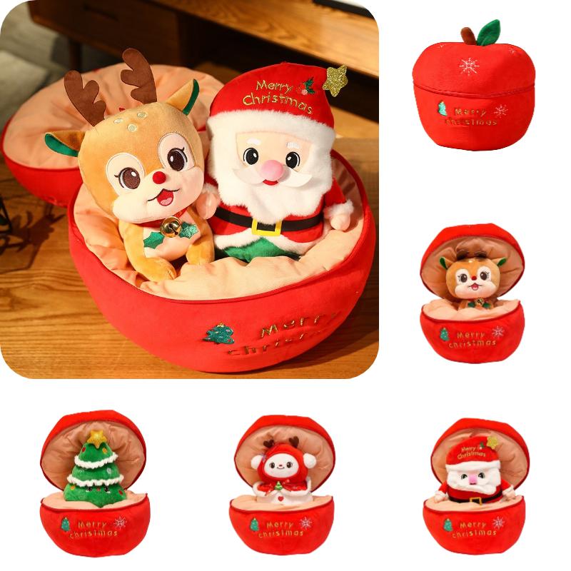 Fruit Eve Christmas Plush Toy Santa Claus Deer Stuffed Doll Kid Gift Decor Room