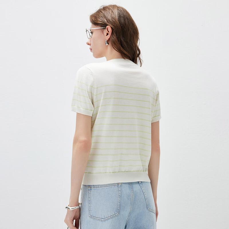 Kemengboka 2026 Spring Summer Women's Silk Blend Knit Tee