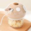 Electric Garlic Chopper Mini Food Processor for Mincing Garlic Meat Quiet Mushroom Shape Compact Kitchen Gadget for Home Cooking