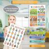 16Pcs Educational Posters for Toddlers 1-3, Learning Posters for Toddlers 1-3, ABC Poster for Kids Ages 3-5, Preschool Posters 1 2 3 Year Old,
