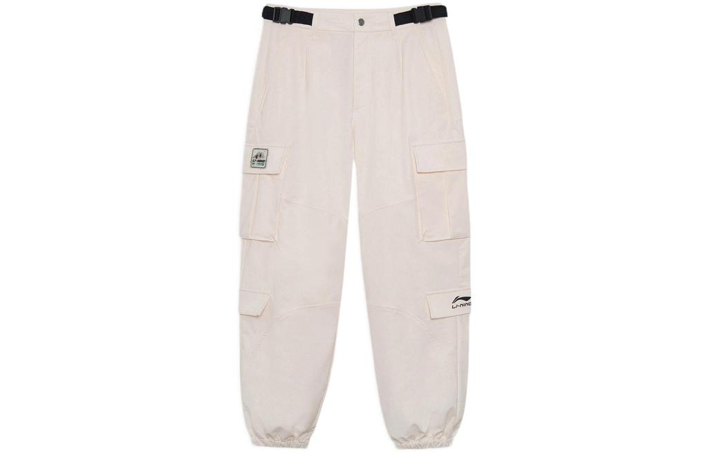 Li Ning China Li Ning Casual Pants Women's Ecru Moderate Cuffed Pants AKXS108-1
