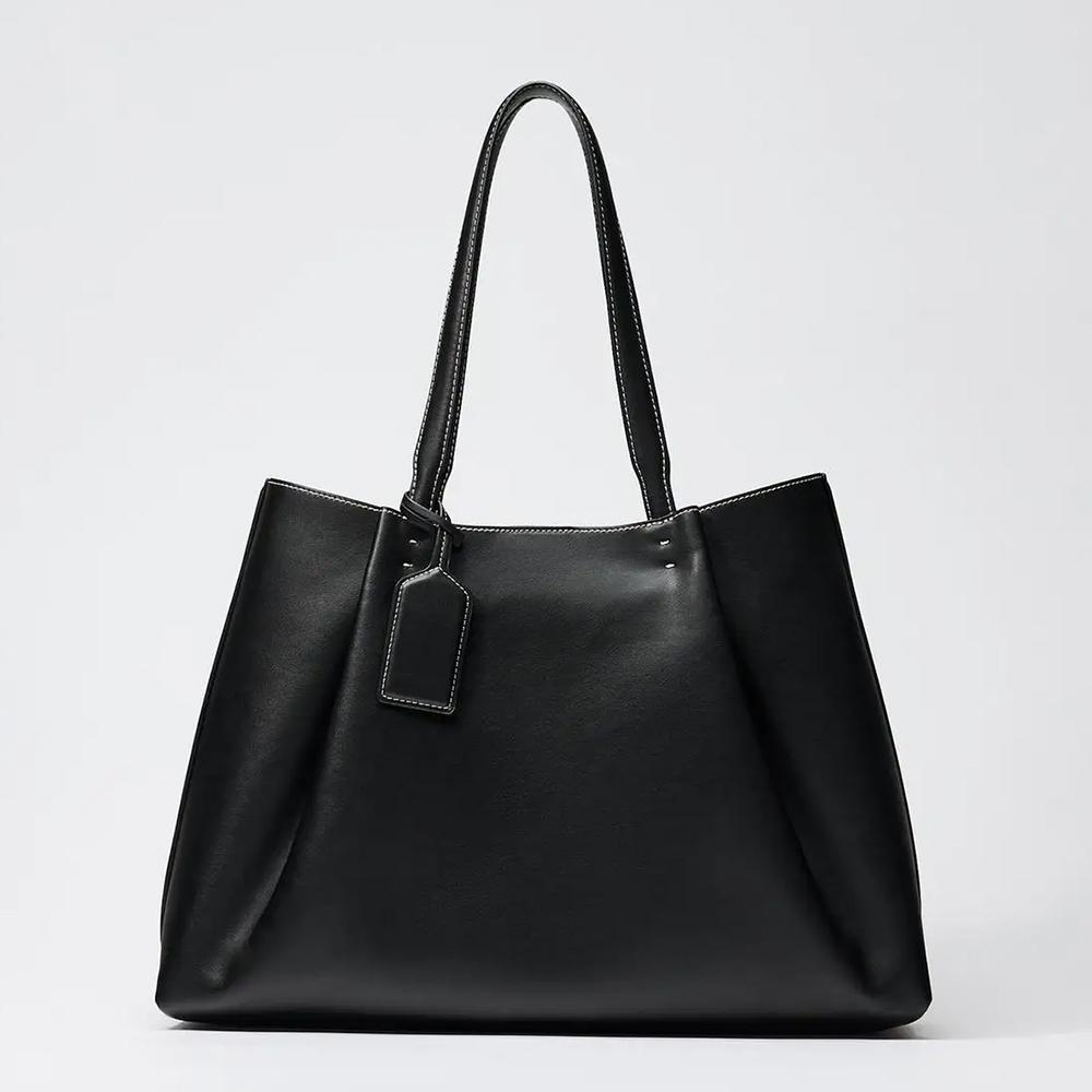 Fashionable Top Handle Tote Bag Solid Color Simple Shoulder Bag Luxury Design Handbags for Women Ruched Bucket Bags  Clutch
