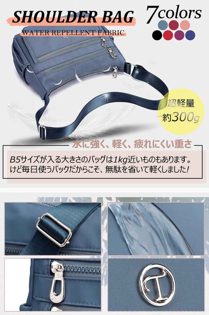 Lightweight Nylon Shoulder Sax Blue T.Y.ryanryan Women's Bag, Crossbody,