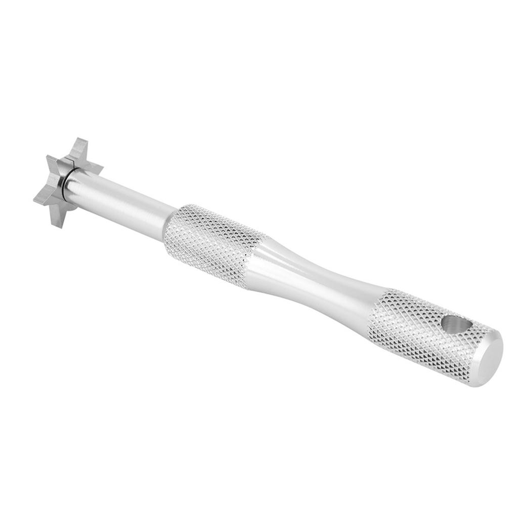 Golf Club Groove Sharpener Tool with Multi Angle Shape Mouth Cutters (Silver)