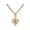 Chanel Double C Fashionable Elegant Heart Pendant Resin Necklace Women Necklace AB9803-B09819-NL545