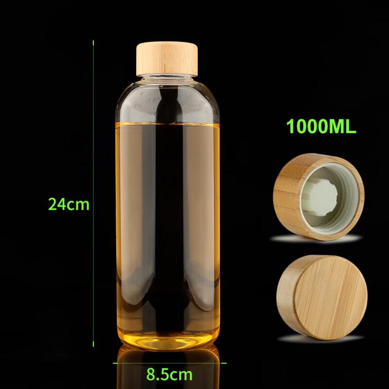 ZISIZ High Borosilicate Glass Water Bottle, 1000ml