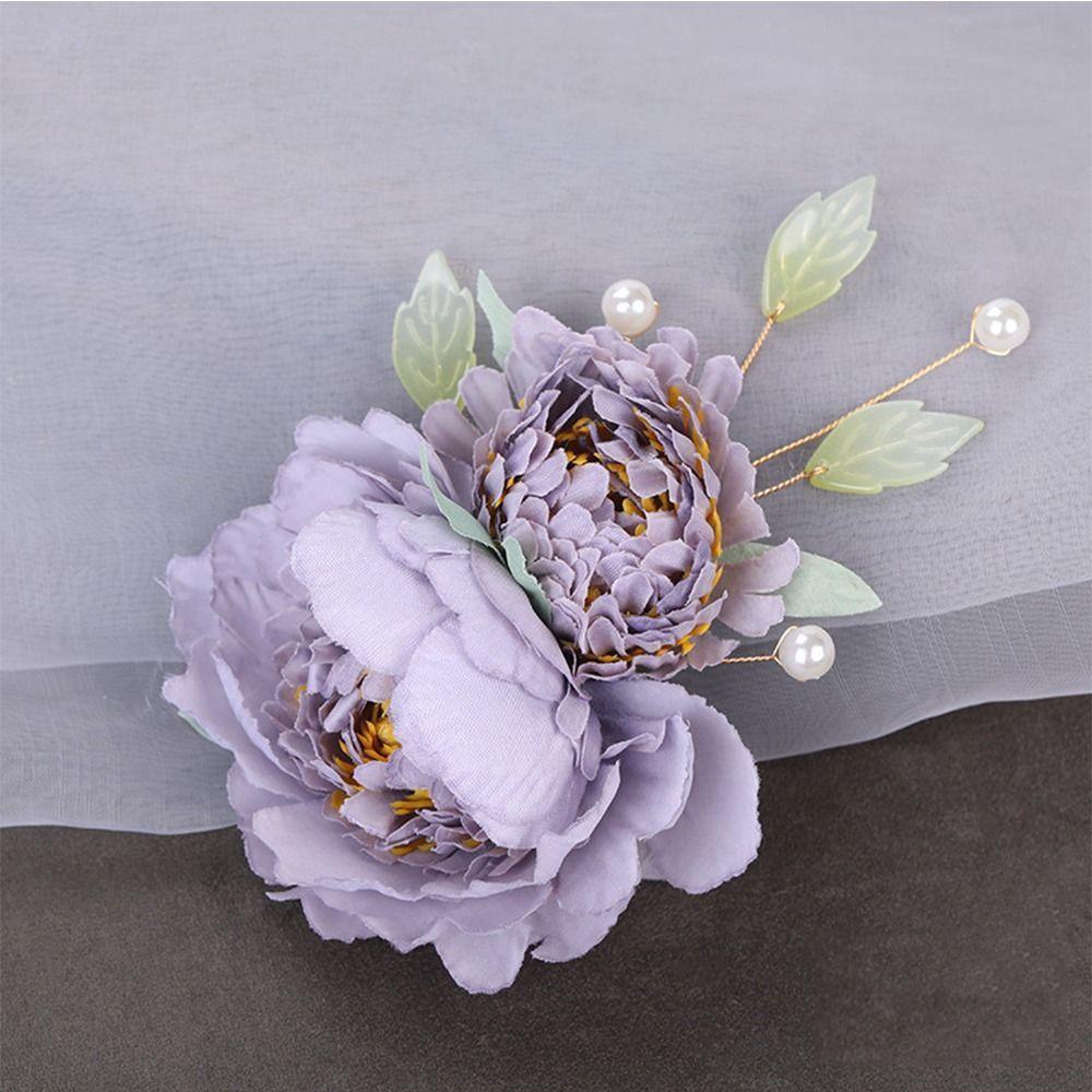 1 Stück Simulierte Blume Haarspange Antikes Kostüm Accessoire Braut Brautjungfer Kopfschmuck Hochzeitsfeier Haarstyling-Accessoires
