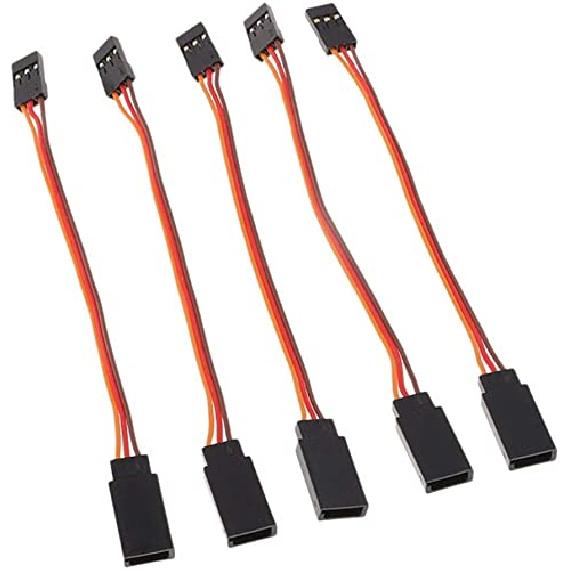 10PCS 3-Pin Servo Extension Cable Cord 10cm/4'' 3.93 inch Female to Male Lead Wire Connector JR for RC Car Airplanes Remote Control (10cm)