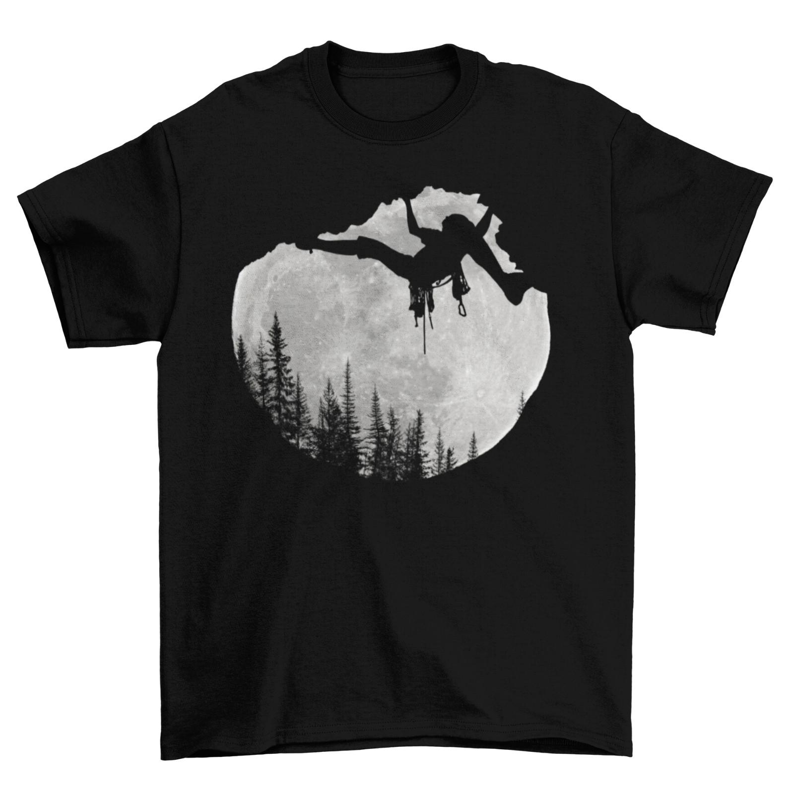 Moonlight Rock Climbing T-Shirt Mens Womens Tees Top Womens Gift For A Rock Climber Climb Gear Ladies 3XL