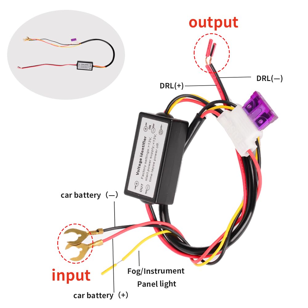 HUIQIAODS Daylight LED Auto Lighting Unit, 12 V, 24 W, Lights Up When Engine