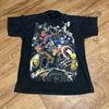 Vintage Marvel Comics Black Tshirt Spiderman Graphics Men Measured Cartoons Tee