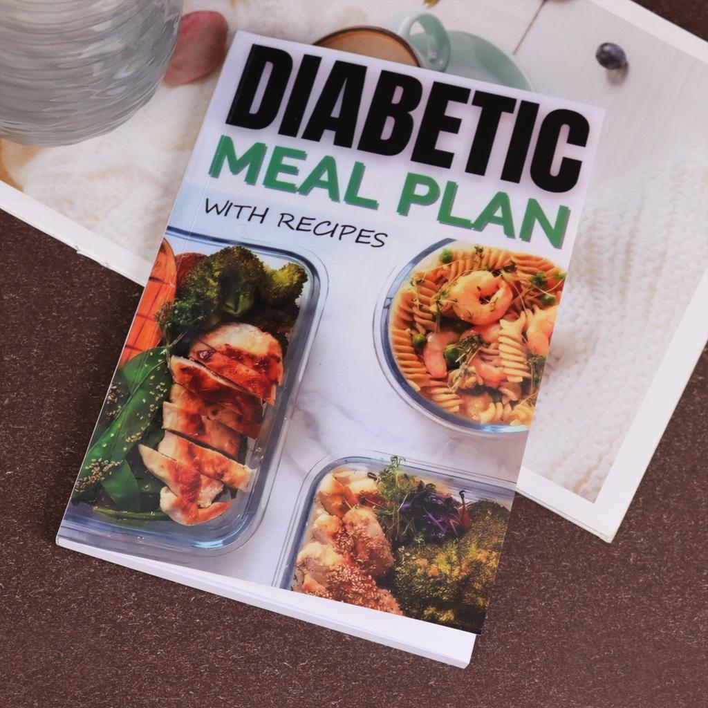 1pcs Food Diet Cook Book Healthy Meal Planner Food List Type 2 Prediabetic Diet Guide Meal Planner for Diabetics 91 Pages