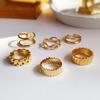 18K Gold Hollow Ring: European & American Retro Style