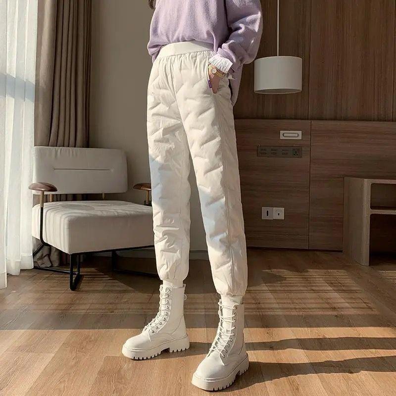 Women's Extreme Cold Harbin Winter 2025 White Duck Down Cotton Pants