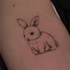 Cute Rabbit Tattoo Sticker Premium Sense Niche Simple Small Fresh Tattoo Sticker