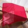 Cashew Splicing Polka Dot Imitation Velvet Herringbone Pattern Cotton and Linen Small Square Scarf Silk Scarf Headscarf Shawl Decorative Scarf Scarf