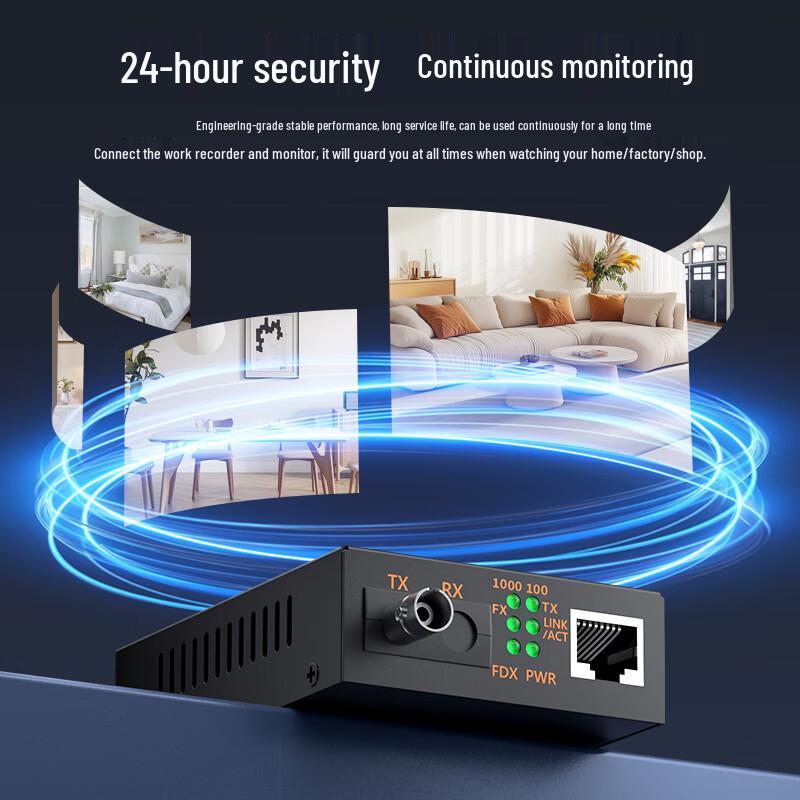 Yangye Gigabit ST Single-Mode Fiber Optic Transceiver Pair