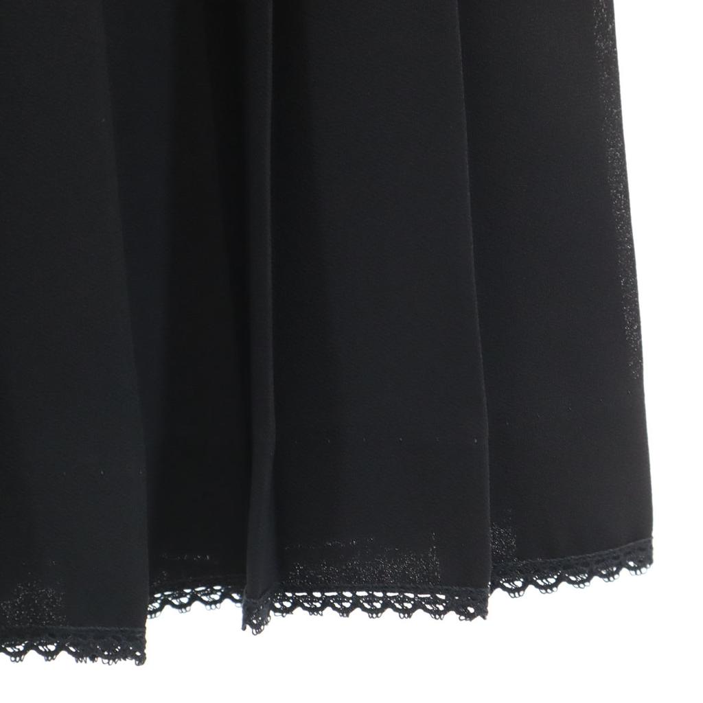 INED Made In Japan Midi Length Pleated Skirt 2 Black Women Used