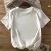 Cotton T-shirt Loose and Fashionable Round Neck Short-sleeved Top