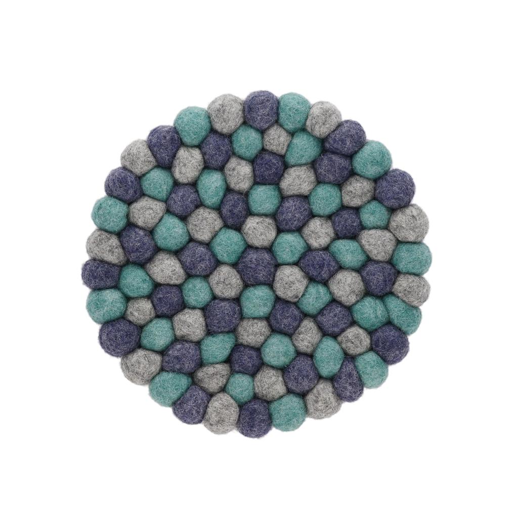 Marushin Pokopoko Round Trivet, Nepalese, Imported, Pot Holder, Coaster, Pot Mat, Nun Cloth, 0395012800