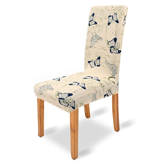 1pcs Elastic Floral Print Chair Covers Breathable Dining Chair Slipcover Soft Dinning Chair Protector Banquet Hotel Dining Room
