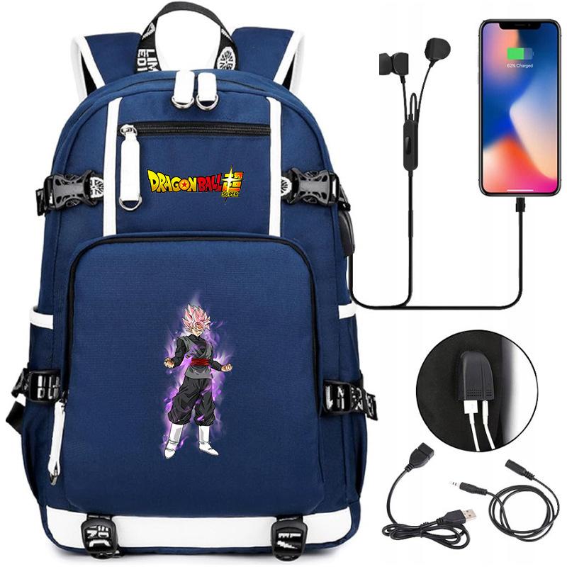 Zaino capiente con tracolla; set astuccio a tre pezzi per studenti