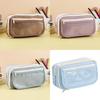 Durable Canvas Stationery Storage Box With Multiple Compartments For Middle School Students
