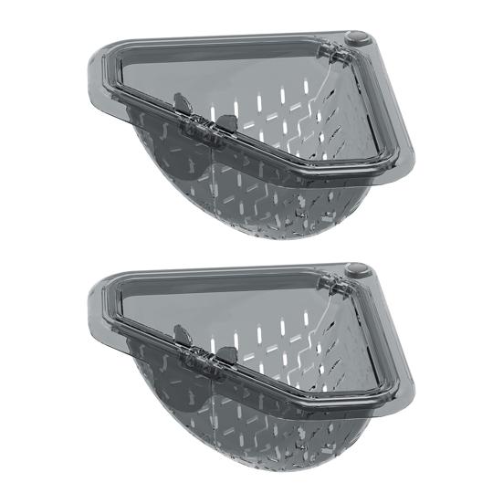 Magnetic Triangle Drain Basket Sink Corner Strainer Kitchen Sink Strainer Basket Waste Catcher for Food Scraps Fruits Vegetables