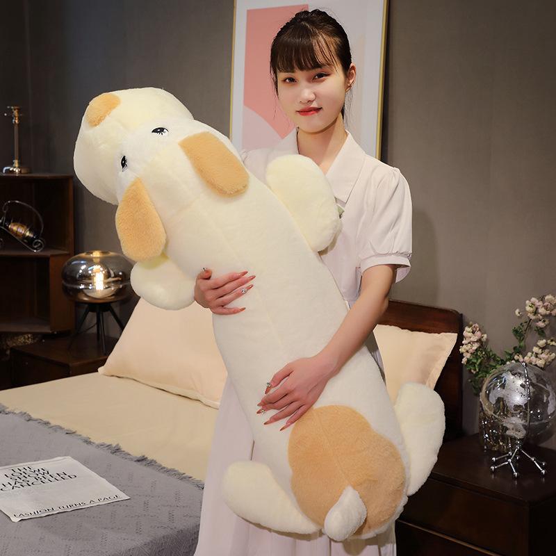 Large Dog Throw Pillow Plush Toy Doll Puppy Dog Teddy Dog Doll Child Companionship Soothing Rag Doll