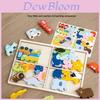 Wooden 4in1 Puzzle Toy For Kids Educational Animal Dinosaur Recognition