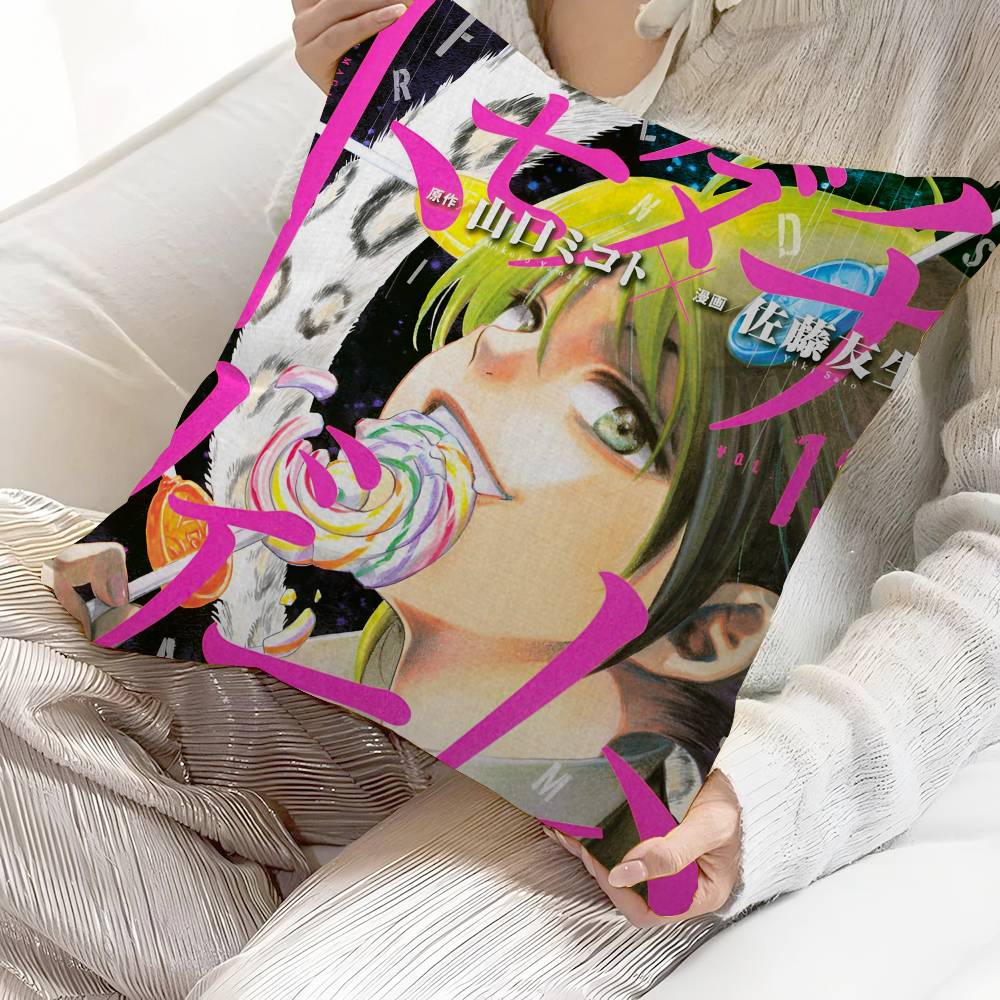 Japanische Animation Tomodachi Game Kissen Geschenk Heim Büro Dekoration Schlafzimmer Sofa Auto Kissenbezug Hülle 45x45