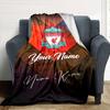 Liverpool Personalized Name Blanket Lightweight Customizable Blanket Durable Comfort Versatile for Picnics Sofa Couch Bedding Four Seasons Multipurpos