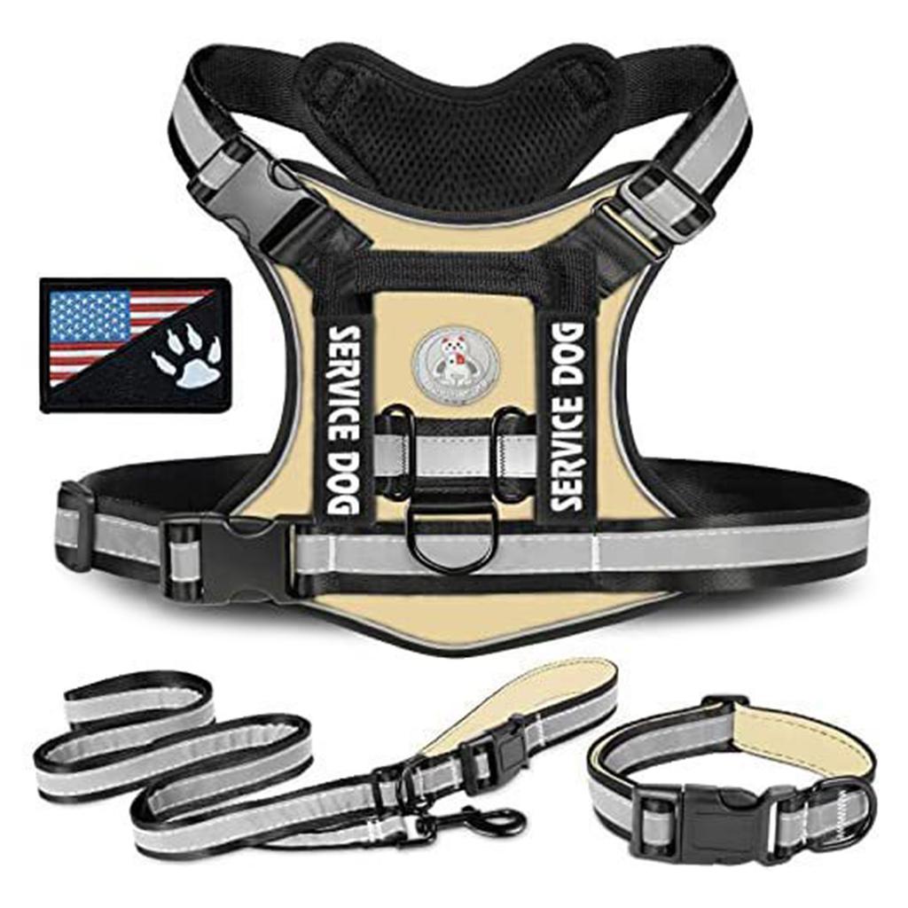 Dogs Harness with Leash Tactic Pet Chest Strap Collar Adjustable Pet Chest Harness Outdoor Walk Training Vest for Dogs