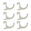 Repositionable Rounded Pegboard Hangers for Desk Organization, 6 Plastic Supports for Cables and Gaming Accessories