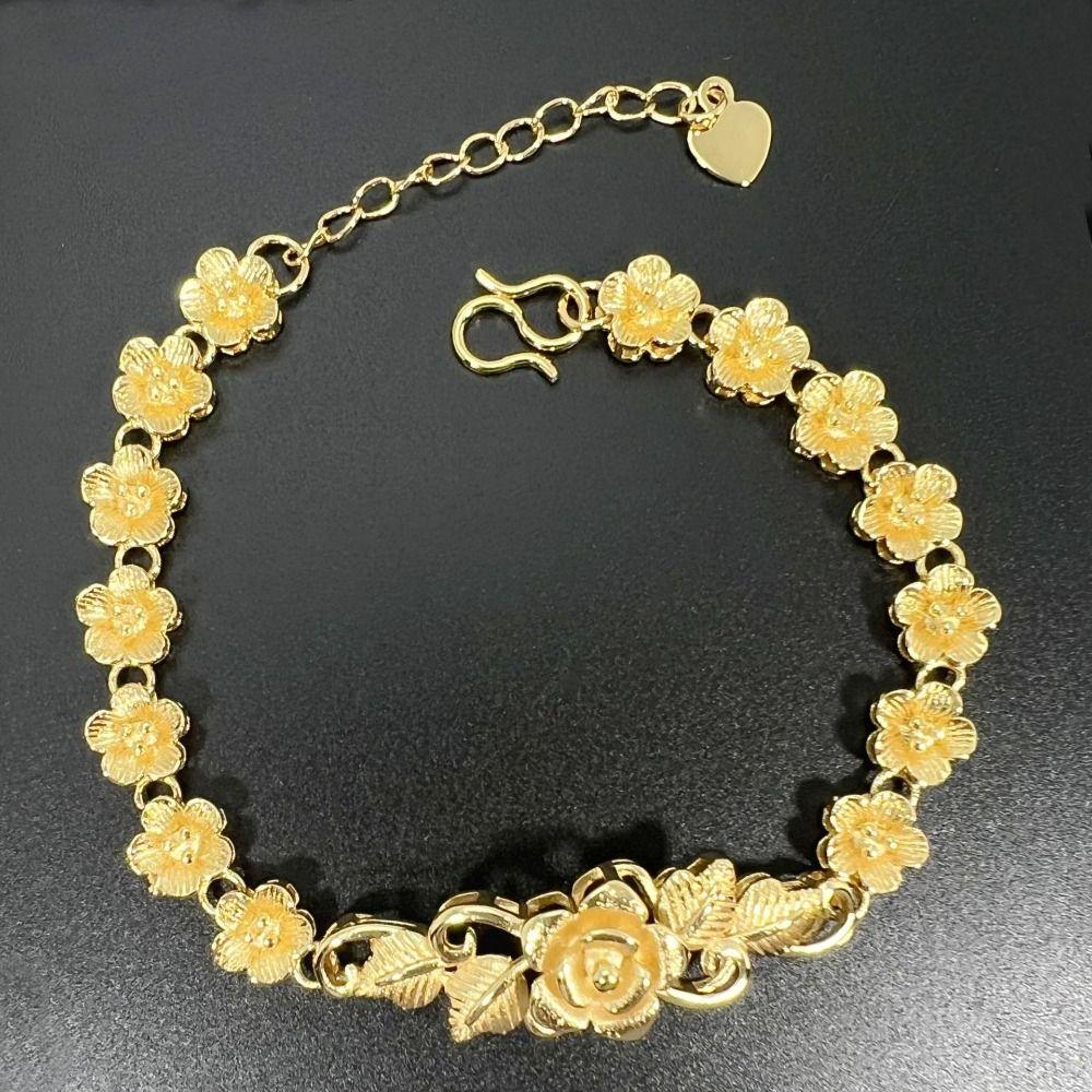 Ornaments Hollow Bracelet Women Vintage Chinese Style Bangles  Ladies
