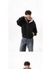 Unisex Winter Trendy Mountain Eagle Cotton Jacket with Thick Suede Plush Collar and Rabbit Ear Detail